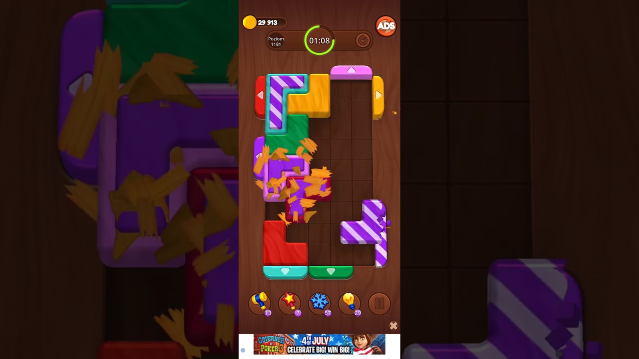 Color Wood Jam Level 1181: Color Wood Jam Level 1181