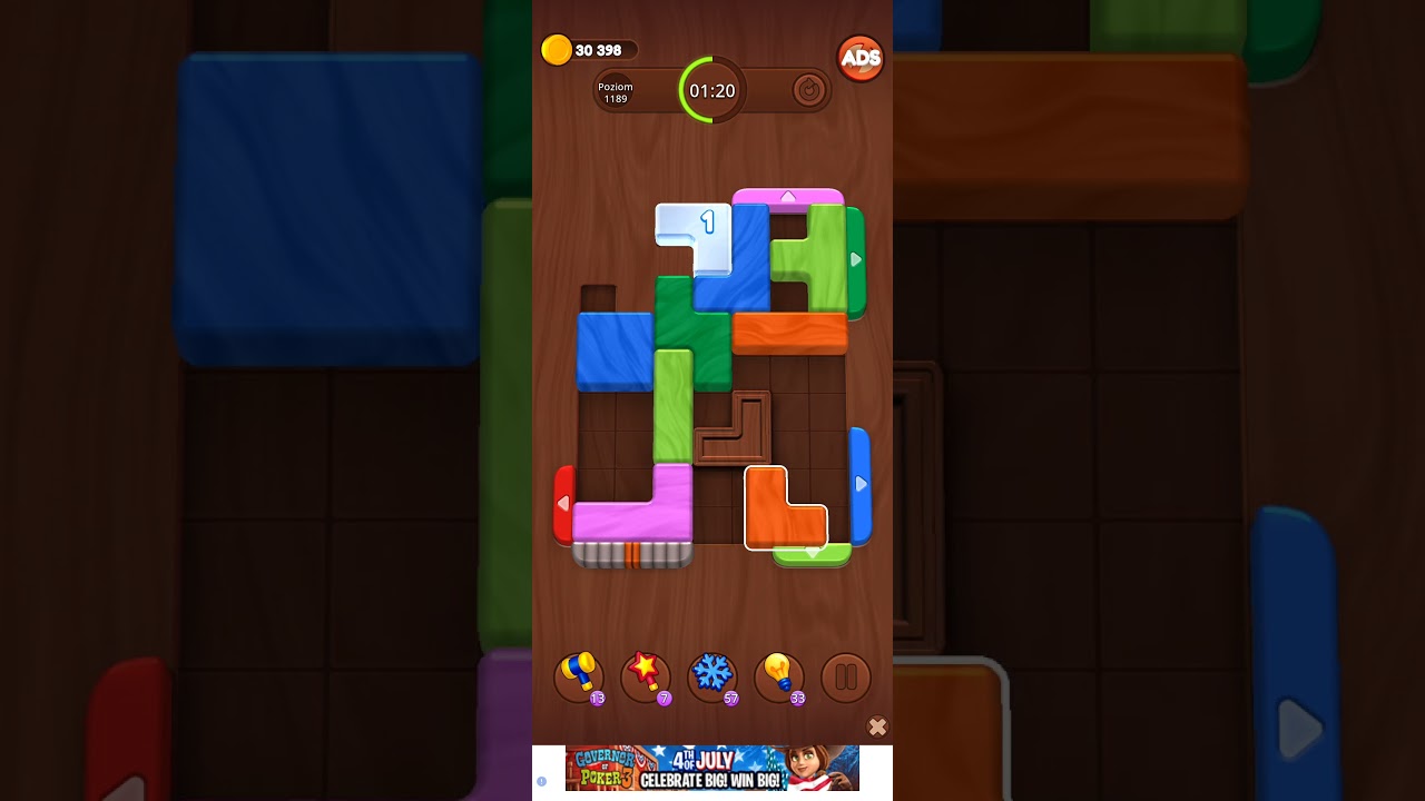 Color Wood Jam Level 1189: Color Wood Jam Level 1189
