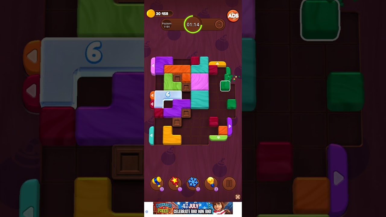Color Wood Jam Level 1191: Color Wood Jam Level 1191