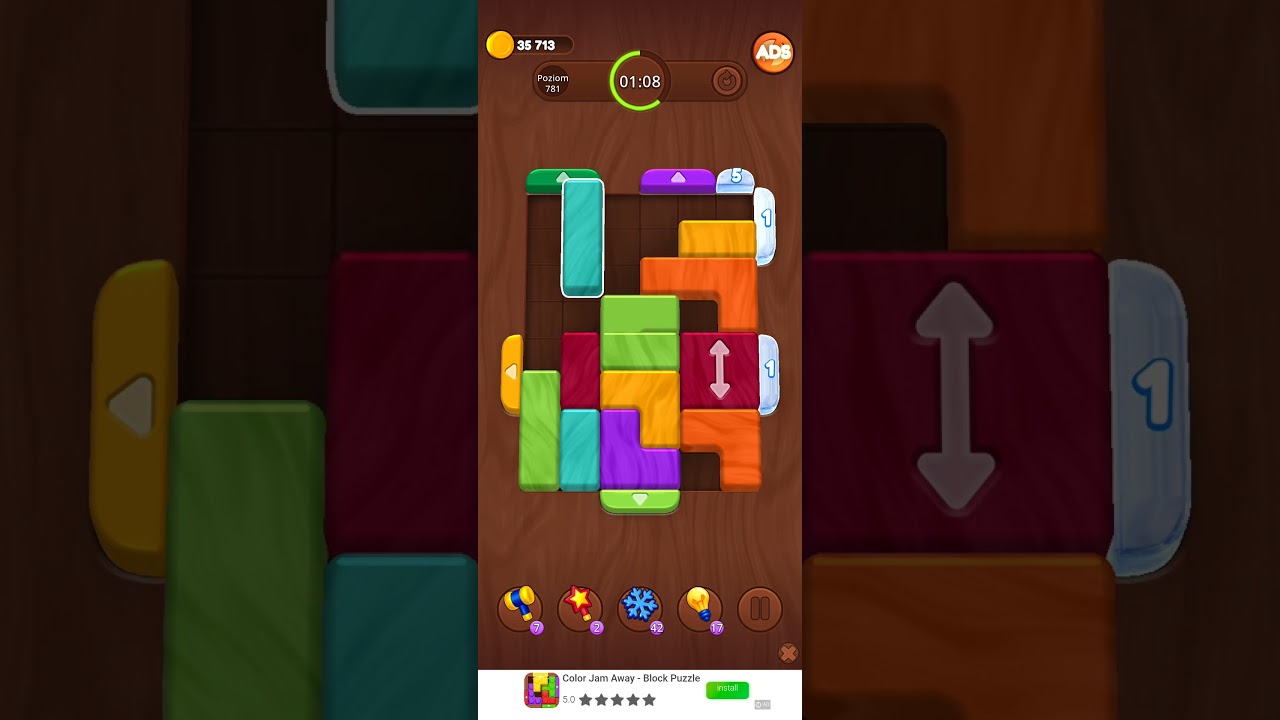 Color Wood Jam Level 781: Color Wood Jam Level 781
