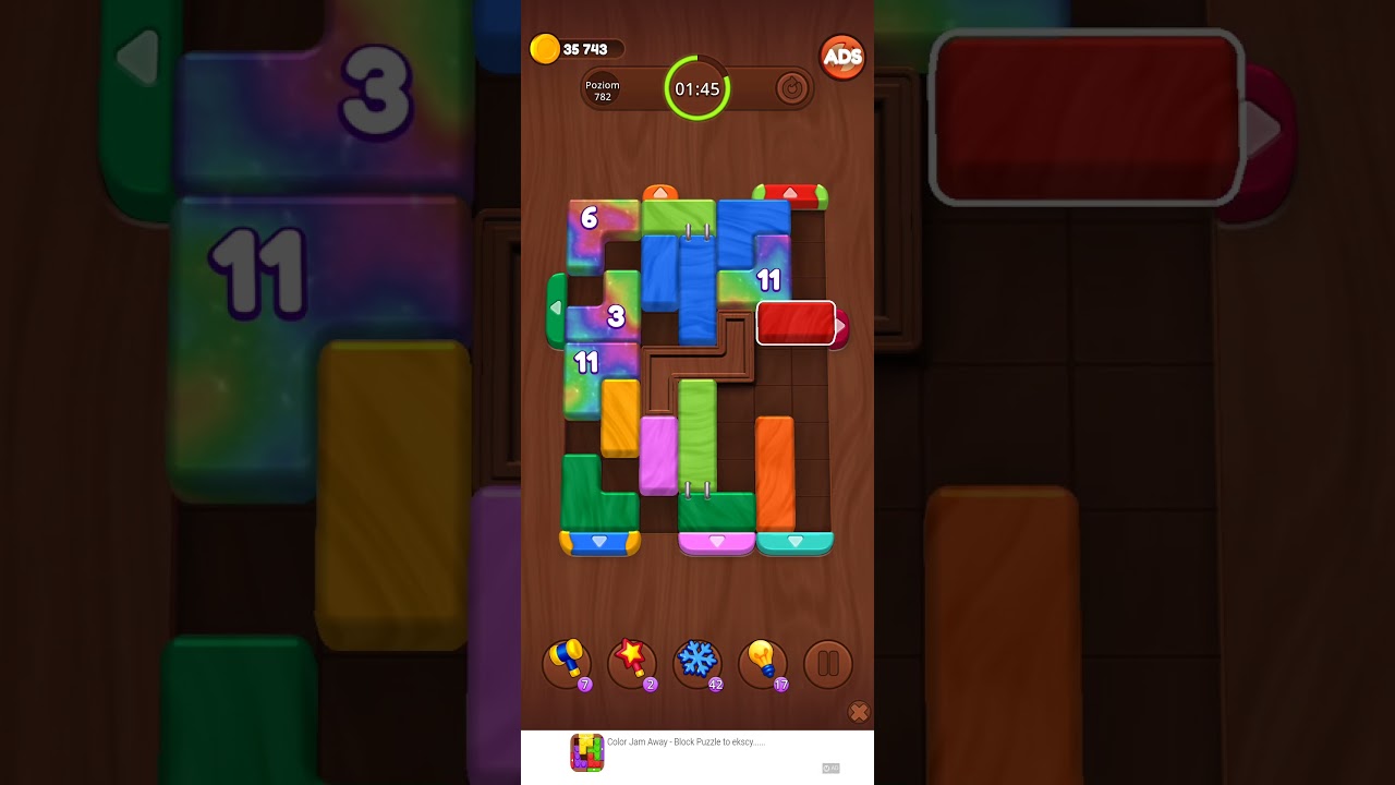 Color Wood Jam Level 782: Color Wood Jam Level 782