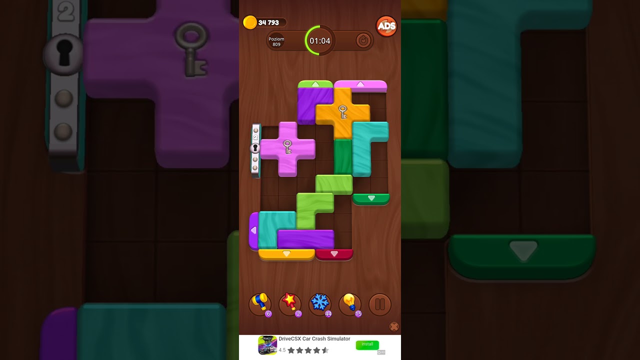Color Wood Jam Level 809: Color Wood Jam Level 809