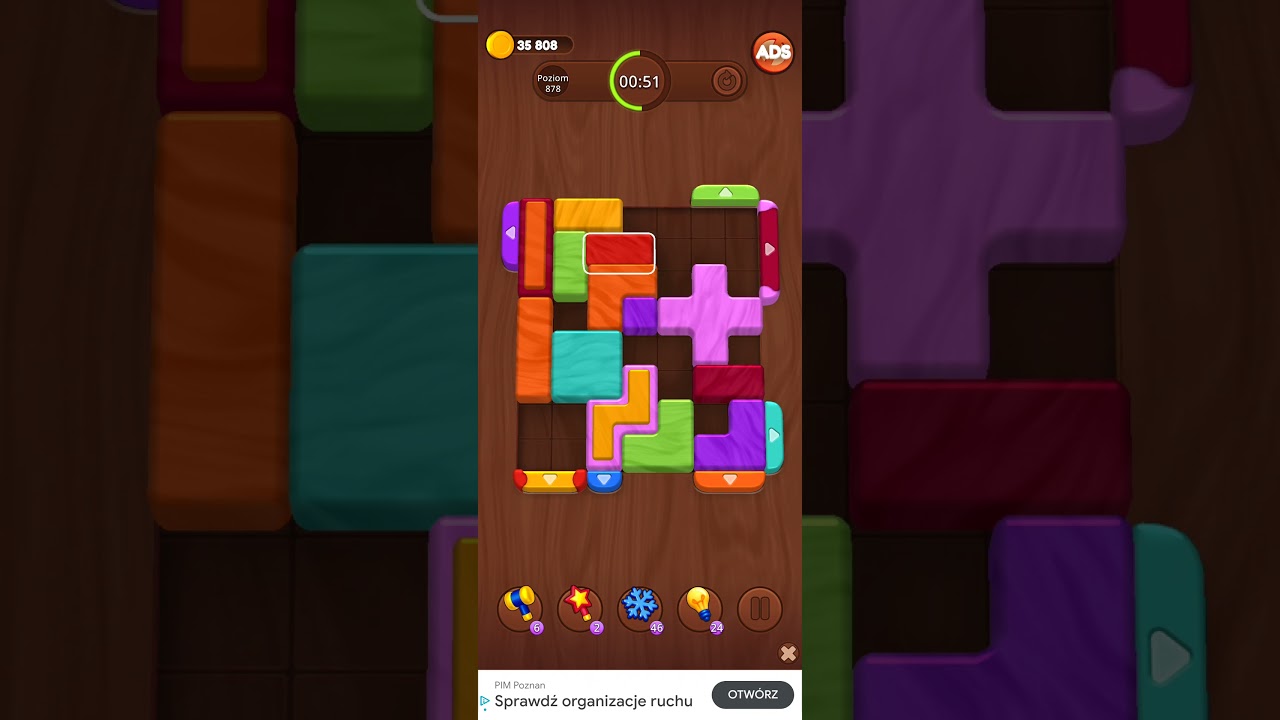 Color Wood Jam Level 878: Color Wood Jam Level 878