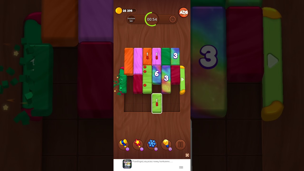 Color Wood Jam Level 981: Color Wood Jam Level 981