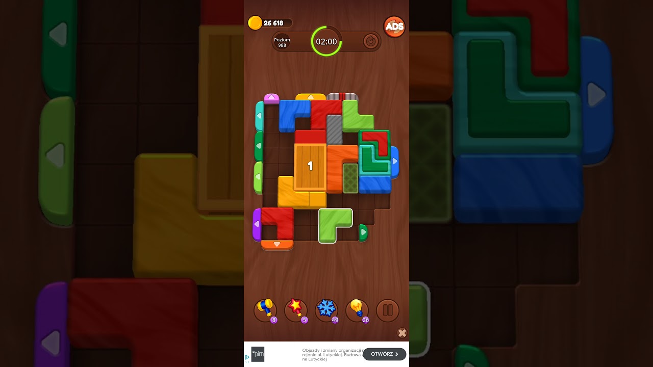 Color Wood Jam Level 988: Color Wood Jam Level 988